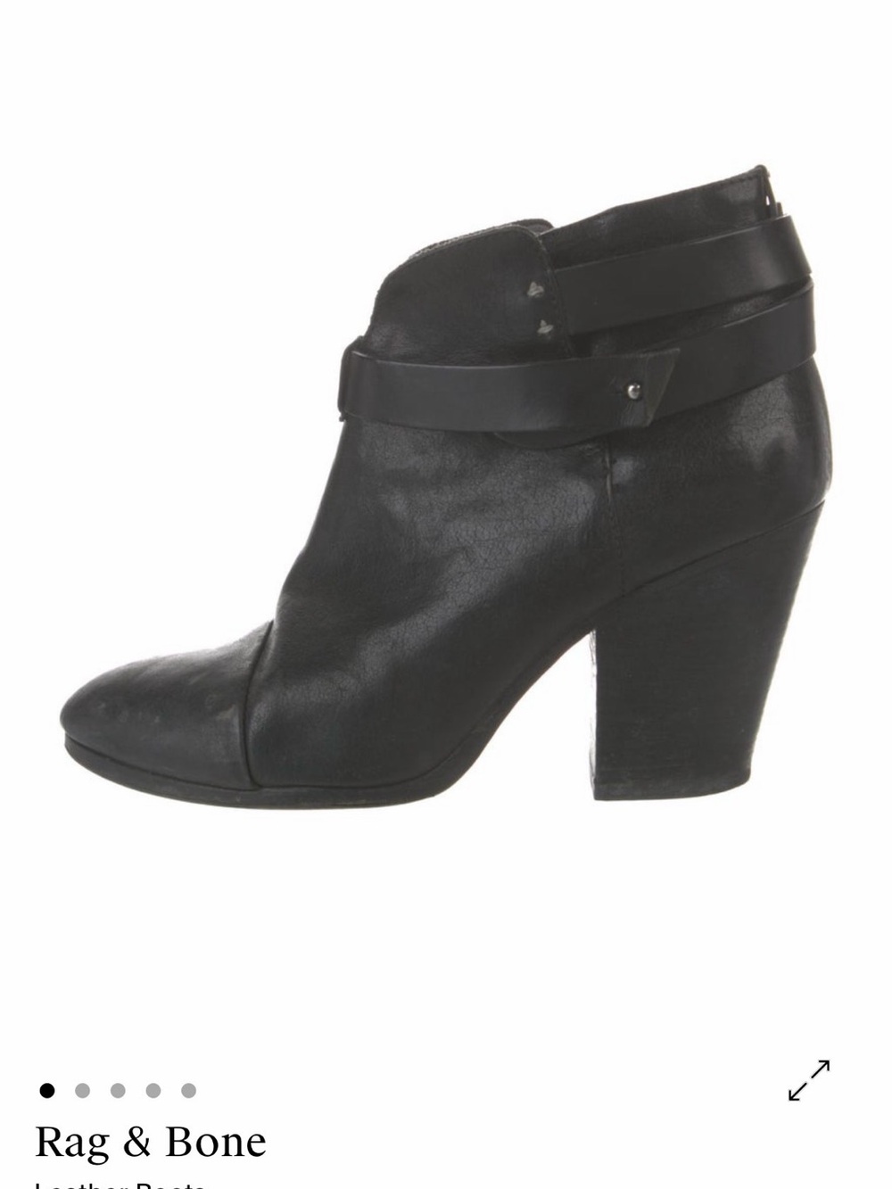 Rag & Bone Black Leather Ankle Boot // size 10
